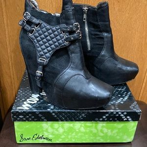 Leather Suede Sam Edelman size 9 ankle boots